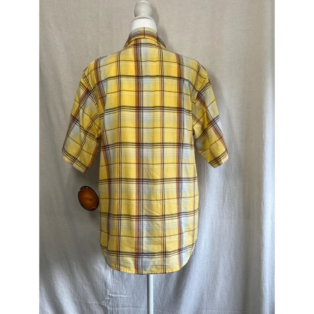 Urban Pipeline Plaid Shirt Yellow‎ Button Up Short Sleeve NWT XL Boys